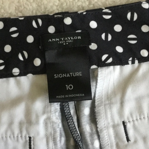 Ann Taylor Signature Capri Black White Circle - Sz 10 - Picture 4 of 9